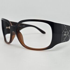 Chanel 5080-B c.830/13 Black Brown Fade Swarovski Crystal Sunglasses Frame Italy